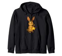 Lapin Mignon avec Lanterne étoile Dreamy Night Sky Art Graphique Sweat à Capuche