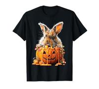 Lapin Mignon en Forme de Citrouille, Bonbon, maïs, Animal d'halloween T-Shirt