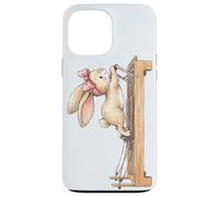 Lapin Mignon Faisant du Pilates Reformer Machine Lapin de Pâques Coque pour iPhone 13 Pro Max