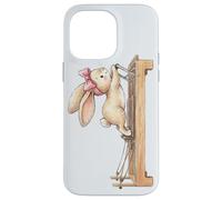 Lapin Mignon Faisant du Pilates Reformer Machine Lapin de Pâques Coque pour iPhone 14 Pro Max