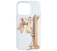 Lapin Mignon Faisant du Pilates Reformer Machine Lapin de Pâques Coque pour iPhone 15 Pro Max