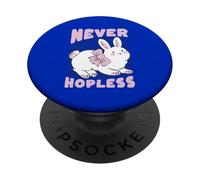 Lapin Mignon, jamais désespéré, à Message Positif PopSockets PopGrip Adhésif
