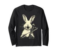 Lapin Mignon Jouant du Violoncelle Animal drôle Musicien violoncelliste Manche Longue