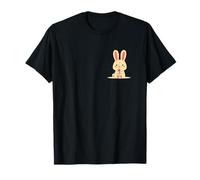 Lapin Mignon Tenant Une Rose Fleur Dimanche de Pâques T-Shirt