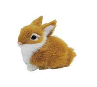 Lapin miniature en peluche avec aspect réaliste et toucher doux, pour ajouter du charme naturel à la décoration de la maison ou aux affichages saisonniers, facile à transporter et à ranger (marron)
