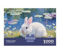 Lapin Nain 1000 Pieces Faune Sauvage Puzzle pour Adulte Jeu D'Intelligence Jeu Cadeau Unique Adultes Enfants 70x50cm/1000pcs