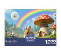 Lapin Nain Puzzles 1000 Pieces Cadeau Unique Jeu Éduchatif Challenge Toy À De Qualité Supérieure Peinture Art pour Adultes Enfants 38x26cm/1000pcs