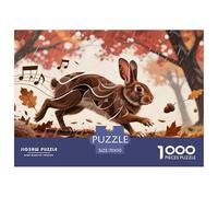 Lapin Nain Puzzles 1000 Pièces Cadeau Unique Jeu Éduchatif Challenge Toy À De Qualité Supérieure Peinture Art pour Adultes Enfants 70x50cm/1000pcs