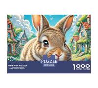 Lapin Nain Puzzles Divertissement Créatif Activités Familiales Stimulantes 1000 Stukjes Animaux Casse-tête Qualité Premium pour Adultes 38x26cm/1000pcs