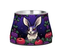 Lapin Oeuvre Pourpre Gamelles AntidéRapantes pour Chiens,Empilables en Acier Inoxydable pour Chiots