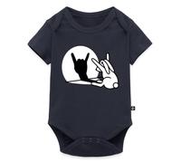 Lapin Ombre Hard Rock Fan Metal Humour Body Manches Courtes Bébé Bio
