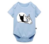 Lapin Ombre Hard Rock Fan Metal Humour Body Manches Courtes Bébé Bio