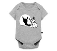 Lapin Ombre Hard Rock Fan Metal Humour Body Manches Courtes Bébé Bio