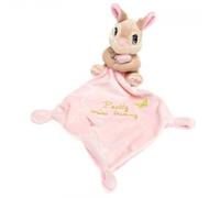 Lapin panpan nicotoy simba avec son doudou rose brodé de papillons & l'inscription "pretty miss bunny" en doré Disney