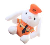 Lapin Policier Rempli - Peluche Lapin De Dessin Animé Mignon, De Moto Mignon, Jouet Doux Pour , Ornement De Voiture Décoratif | Policier Bunny Doudou Pour Moto Extérieur