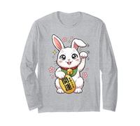Lapin Porte-Bonheur Japonais Maneki Neko Parodie Anime Bunny Manche Longue
