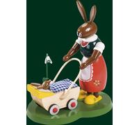 Lapin + Poussette 20 Cm Lapins De Pâques Décoration De Pâques NEU 13055