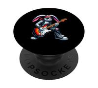 Lapin Punk Mignon, Rock'n Roll Gothique, Guitare Enfants Rock Star PopSockets PopGrip Adhésif