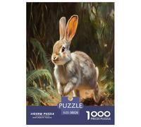 Lapin Puzzle 1000 Pieces Cadeau Unique Jeu Éduchatif Défi Jouet À De Qualité Supérieure Peinture Art pour Adultes Et Enfants À Partir De 12 Ans 38x26cm/1000pcs