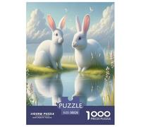 Lapin Puzzle 1000 Pièces Educa Jouet en Bois Cadeau Unique De l'art De La Décoration Jeu Éduchatif Challenge Toy Adultes Et Enfants À Partir De 14 Ans 38x26cm/1000pcs
