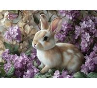 Lapin Puzzle 500 Pieces Adultes Fleur Puzzles Classiques Panorama Bois Difficile Impossible Geant Jigsaw Jeu éducatif Défi Jouet pour Enfants et Adulte dès 14 Ans Cadeau Homme Femme Boxed P-827