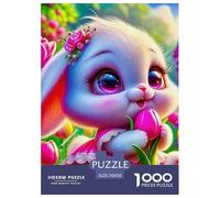 Lapin, Puzzle De 1000 Pièces, Activité Cérébrale Immersive Améliorant Observation Raisonnement Et Endurance, Moment Agréable pour Se Détendre Ou Se Challenger, Adapté Aux 12 Ans Et Plus, 70x50cm/10