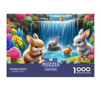 Lapin, Puzzle De 1000 Pièces, Activité Sociale Interactive Encourageant Collaboration Et Challenge, Idéal pour Jeux Familiaux Ou Sessions Entre Amis, Adapté Aux 12 Ans Et Plus, 70x50cm/1000pcs