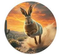 Lapin Puzzle Rond 1000 Pièces Animauxs Das Tier Wild Animauxs Beast Enfants Décompression Progressive Activité Familiale 1000pcs (67.5x67.5cm)