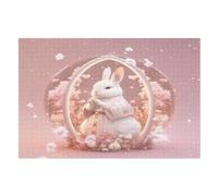 Lapin Puzzles Adultes 1000 Pièces en Bois, Jouet De Puzzle De Défi De Cerveau pour des EnfFourmis, D’Intelligence （75×50cm）