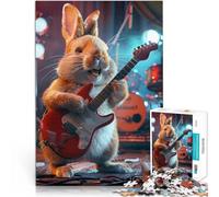Lapin Puzzles de 1000 pièces pour Adultes Difficile à réaliser mais Amusant et Humoristique Cadeaux d'anniversaire 38x26cm