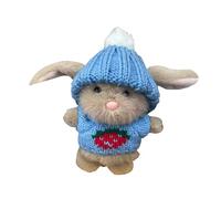 Lapin réaliste de Pâques - Cadeau de Pâques - Jouet de Pâques - Lapin en peluche - Poche souple - Soutien émotionnel - Avec carte