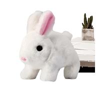 Lapin réaliste - Peluche électronique 1x1 cm Mouvement interactif, Nez sautant, Spasmes, Oreilles qui bougent, de lapin simulée réaliste, Impliquant personnages en peluche
