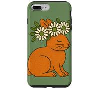 Lapin rétro avec Marguerites Florales printanières Coque pour iPhone 7 Plus/8 Plus