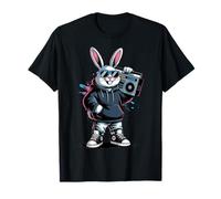 Lapin rétro Boombox Hip Hop années 80 90 Musique Lover Bunny T-Shirt