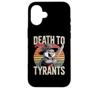 Lapin rétro Death To Tyrants Vintage 90s Funny Citation Coque pour iPhone 16