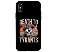 Lapin rétro Death To Tyrants Vintage 90s Funny Citation Coque pour iPhone X/XS