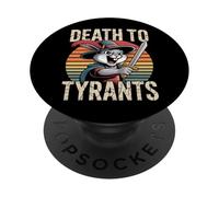 Lapin rétro Death To Tyrants Vintage 90s Funny Citation PopSockets PopGrip Adhésif