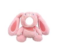 Lapin Rose à Oreilles Tombantes 13cm - Porte-clés en Peluche Personnalisable, Souvenir, Visage Unique