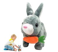 Lapin sauteur - Animal de Pâques, peluche de Pâques à piles | Multifonctions Mignon lapin de Pâques interactif en peluche électrique avec son pour garçon et fille (17 x 17 x 8 cm)