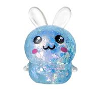 Lapin Strizzable Jouet | Lapin de dessin animé doux mignon avec paillettes pour cadeaux de fête, animal presse-stress pour adultes, adolescents, bureau, relaxation, étude, salles d'attente