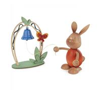 Lapin Stupsi Avec Cloche Neuf 13cm Hasenglöckner Frühlingshase Osterbote