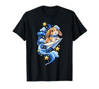Lapin sur Avion en Papier Ciel T-Shirt
