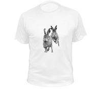 Lapin Tee Shirt Chasse Homme (L,311, Blanc)