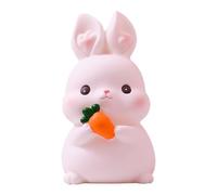 Lapin Tirelire Rose, Plastique Pièce de Monnaie Banque Enfants Tirelire Argent Banque Argent Liquide Lapin Billet de Banque Pièce pour Enfants Anniversaire Noël Cadeaux-13cmx16cmx23.5cm