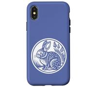 Lapin Vintage dans Un Style Livre d'histoires Coque pour iPhone X/XS
