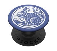 Lapin Vintage dans Un Style Livre d'histoires PopSockets PopGrip Adhésif