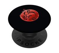 Lapin Zodiaque Japonais Kanji Rouge à l'encre PopSockets PopGrip Adhésif