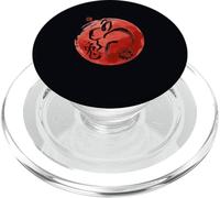 Lapin Zodiaque Japonais Kanji Rouge à l'encre PopSockets PopGrip pour MagSafe
