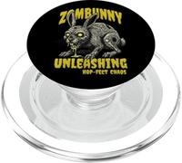 Lapin Zombie Mort Vivant Horreur Chaos Effrayant PopSockets PopGrip pour MagSafe