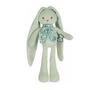 Kaloo - Peluche pantin Lapinoo 25 cm bi-matières jersey et tricot couleur Aqua